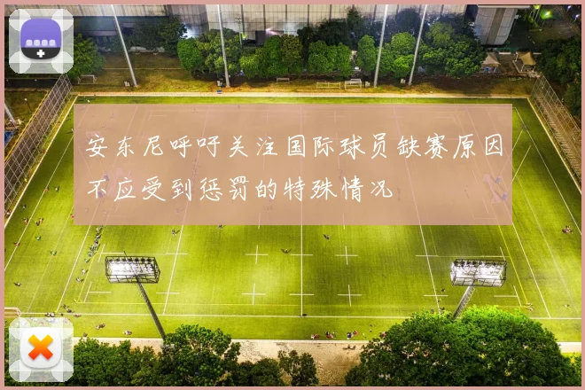安东尼呼吁关注国际球员缺赛原因不应受到惩罚的特殊情况